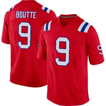 ＃9 Youth Kayshon Boutte Red Game New England Patriots Alternate Jersey