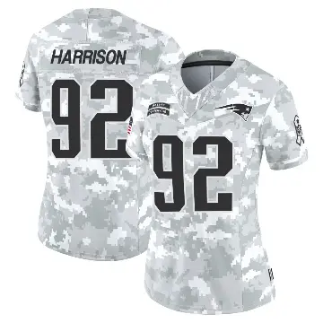 ＃92 Women's James Harrison Arctic Camo Limited New England Patriots 2024 Salute to Service Jersey