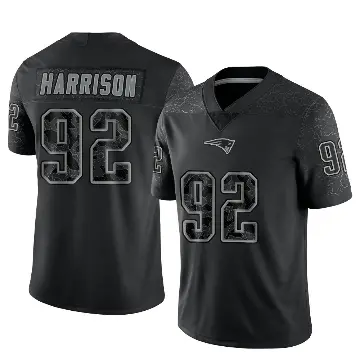 ＃92 Youth James Harrison Black Limited New England Patriots Reflective Jersey