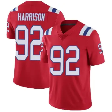 ＃92 Youth James Harrison Red Limited New England Patriots Vapor Untouchable Alternate Jersey