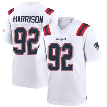 ＃92 Youth James Harrison White Game New England Patriots Jersey