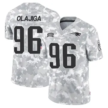 ＃96 Men's David Olajiga Arctic Camo Limited New England Patriots 2024 Salute to Service Jersey