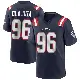 ＃96 Men's David Olajiga Navy Blue Game New England Patriots Team Color Jersey