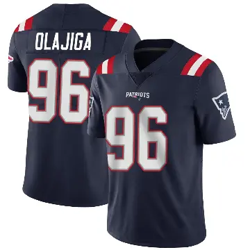 ＃96 Men's David Olajiga Navy Limited New England Patriots Team Color Vapor Untouchable Jersey