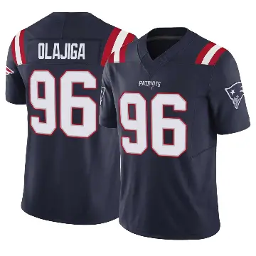 ＃96 Men's David Olajiga Navy Limited New England Patriots Vapor F.U.S.E. Jersey