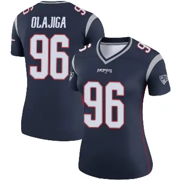＃96 Women's David Olajiga Navy Legend New England Patriots Jersey
