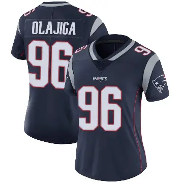 ＃96 Women's David Olajiga Navy Limited New England Patriots Team Color Vapor Untouchable Jersey