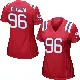＃96 Women's David Olajiga Red Game New England Patriots Alternate Jersey
