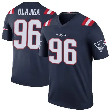 ＃96 Youth David Olajiga Navy Legend New England Patriots Color Rush Jersey