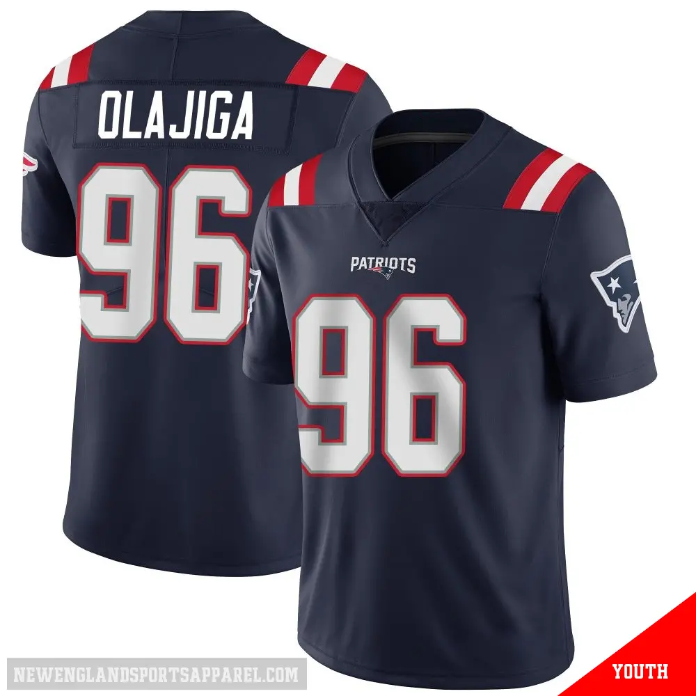 ＃96 Youth David Olajiga Navy Limited New England Patriots Team Color Vapor Untouchable Jersey
