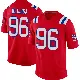 ＃96 Youth David Olajiga Red Game New England Patriots Alternate Jersey