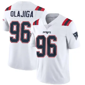 ＃96 Youth David Olajiga White Limited New England Patriots Vapor Untouchable Jersey