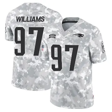 ＃97 Men's Milton Williams Arctic Camo Limited New England Patriots 2024 Salute to Service Jersey