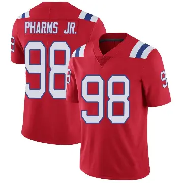 ＃98 Men's Jeremiah Pharms Jr. Red Limited New England Patriots Vapor Untouchable Alternate Jersey