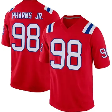 ＃98 Youth Jeremiah Pharms Jr. Red Game New England Patriots Alternate Jersey